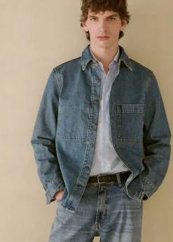 MANGO Kurtki I Koszule Wierzchnie*Koszula wierzchnia dżinsowa z kieszenią