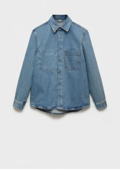 MANGO Kurtki I Koszule Wierzchnie*Koszula wierzchnia dżinsowa z kieszenią