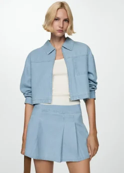 MANGO Kurtki|Koszule I Bluzki*Koszula wierzchnia dżinsowa z kieszenią