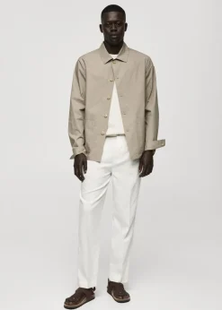 MANGO Kurtki I Koszule Wierzchnie*Koszula wierzchnia z 100% bawełnianej popeliny