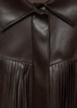 MANGO Kurtki*Koszula wierzchnia z frędzlami z imitacji skóry