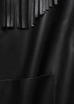 MANGO Kurtki|Koszule I Bluzki*Koszula wierzchnia z frędzlami z imitacji skóry