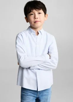 Dzieci MANGO Koszule*Koszula z tkaniny oxford z 100% bawełny w paski