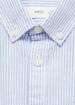 Dzieci MANGO Koszule*Koszula z tkaniny oxford z 100% bawełny w paski