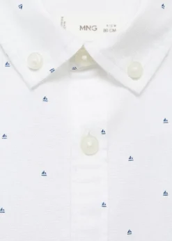 Dzieci MANGO Koszule*Koszula z tkaniny Oxford ze wzorem