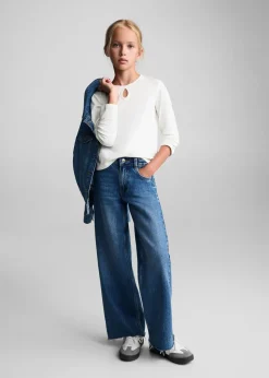 Dzieci MANGO Koszulki I Topy*Koszulka bawełniana z długim rękawem