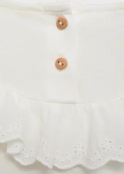 Dzieci MANGO Koszulki*Koszulka bawełniana z falbanką