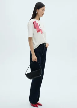 MANGO Koszulki*Koszulka bawełniana z motywem kwiatu