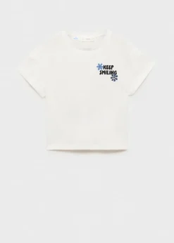 Dzieci MANGO Koszulki I Topy*Koszulka bawełniana z nadrukowanym napisem