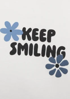 Dzieci MANGO Koszulki I Topy*Koszulka bawełniana z nadrukowanym napisem