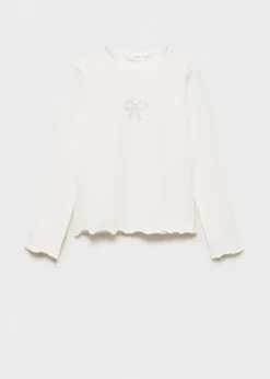 Dzieci MANGO Koszulki I Topy*Koszulka bawełniana ze strasem