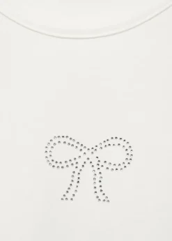 Dzieci MANGO Koszulki I Topy*Koszulka bawełniana ze strasem