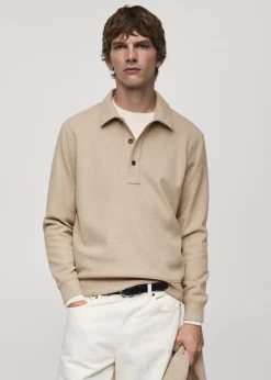 MANGO Bluzy|Koszulki Polo*Koszulka polo regular fit z dzianiny dresowej