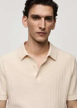 MANGO Kardigany I Swetry|Koszulki Polo*Koszulka polo z 100% bawełny z drobną teksturą
