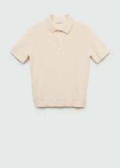 MANGO Kardigany I Swetry|Koszulki Polo*Koszulka polo z 100% bawełny z drobną teksturą