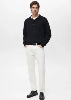 MANGO Kardigany I Swetry|Koszulki Polo*Koszulka polo z bawełnianej dzianiny