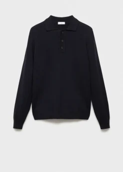 MANGO Kardigany I Swetry|Koszulki Polo*Koszulka polo z bawełnianej dzianiny