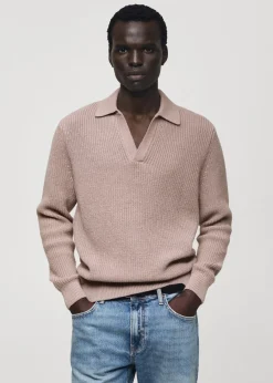 MANGO Kardigany I Swetry|Koszulki Polo*Koszulka polo z bawełnianej dzianiny