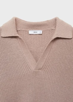 MANGO Kardigany I Swetry|Koszulki Polo*Koszulka polo z bawełnianej dzianiny