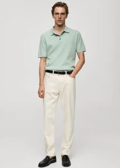 MANGO Kardigany I Swetry|Koszulki Polo*Koszulka polo z cienkiej dzianiny z teksturą