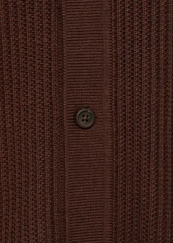 MANGO Kardigany I Swetry|Koszulki Polo*Koszulka polo z cienkiej prążkowanej dzianiny z guzikami