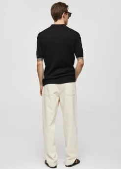 MANGO Kardigany I Swetry|Koszulki Polo*Koszulka polo z dzianiny bawełnianej