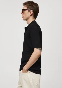 MANGO Kardigany I Swetry|Koszulki Polo*Koszulka polo z dzianiny bawełnianej