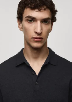 MANGO Kardigany I Swetry|Koszulki Polo*Koszulka polo z dzianiny z krótkim rękawem