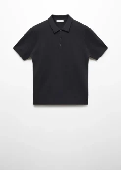 MANGO Kardigany I Swetry|Koszulki Polo*Koszulka polo z dzianiny z krótkim rękawem