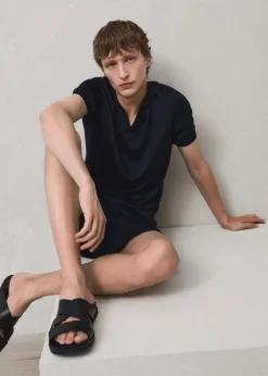 MANGO Kardigany I Swetry|Koszulki Polo*Koszulka polo z prążkowanej dzianiny