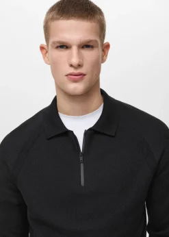 MANGO Kardigany I Swetry|Koszulki Polo*Koszulka polo z teksturą i technologią COOLMAX®