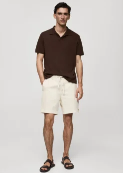 MANGO Kardigany I Swetry|Koszulki Polo*Koszulka polo z teksturowanej dzianiny bawełnianej