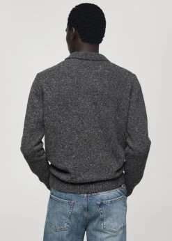 MANGO Kardigany I Swetry|Koszulki Polo*Koszulka polo z wełnianej melanżowej dzianiny