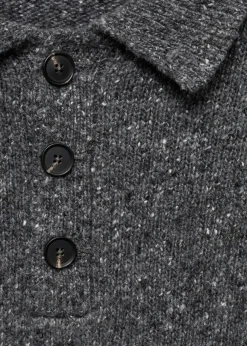 MANGO Kardigany I Swetry|Koszulki Polo*Koszulka polo z wełnianej melanżowej dzianiny