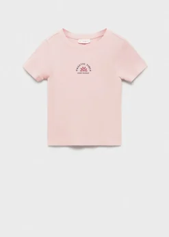 Dzieci MANGO Koszulki I Topy*Koszulka prążkowana z nadrukiem