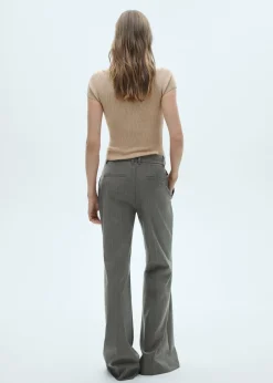 MANGO Swetry I Kardigany|Koszulki*Koszulka prążkowana z półgolfem