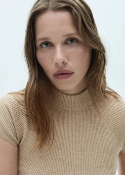 MANGO Swetry I Kardigany|Koszulki*Koszulka prążkowana z półgolfem