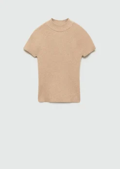 MANGO Swetry I Kardigany|Koszulki*Koszulka prążkowana z półgolfem