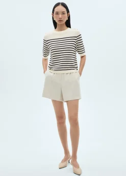 MANGO Koszulki*Koszulka w paski na guziki