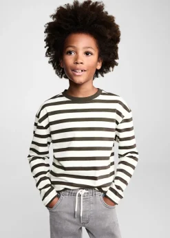 Dzieci MANGO Koszulki*Koszulka w paski z długiem rękawem