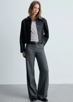 MANGO Koszulki*Koszulka w paski z logo