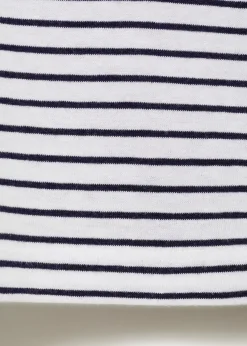 MANGO Koszulki*Koszulka w paski z logo