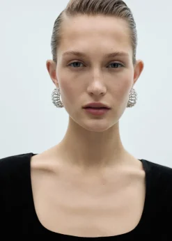 MANGO Topy|Koszulki*Koszulka z aksamitu z dekoltem