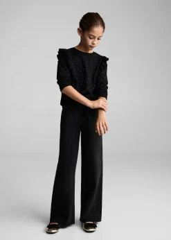 Dzieci MANGO Koszulki I Topy*Koszulka z cyrkoniami i falbanką