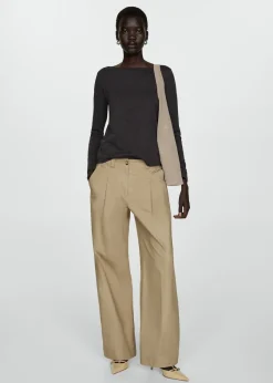 MANGO Koszulki*Koszulka z dekoltem w łódkę i długim rękawem