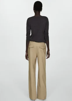 MANGO Koszulki*Koszulka z dekoltem w łódkę i długim rękawem