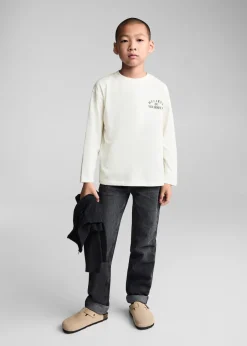 Dzieci MANGO Koszulki*Koszulka z długiem rękawem i nadrukiem