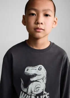 Dzieci MANGO Koszulki*Koszulka z długiem rękawem i nadrukiem