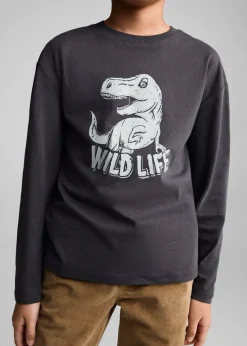 Dzieci MANGO Koszulki*Koszulka z długiem rękawem i nadrukiem