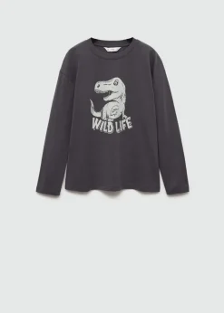 Dzieci MANGO Koszulki*Koszulka z długiem rękawem i nadrukiem